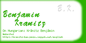 benjamin kranitz business card