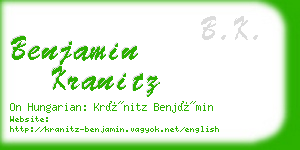 benjamin kranitz business card